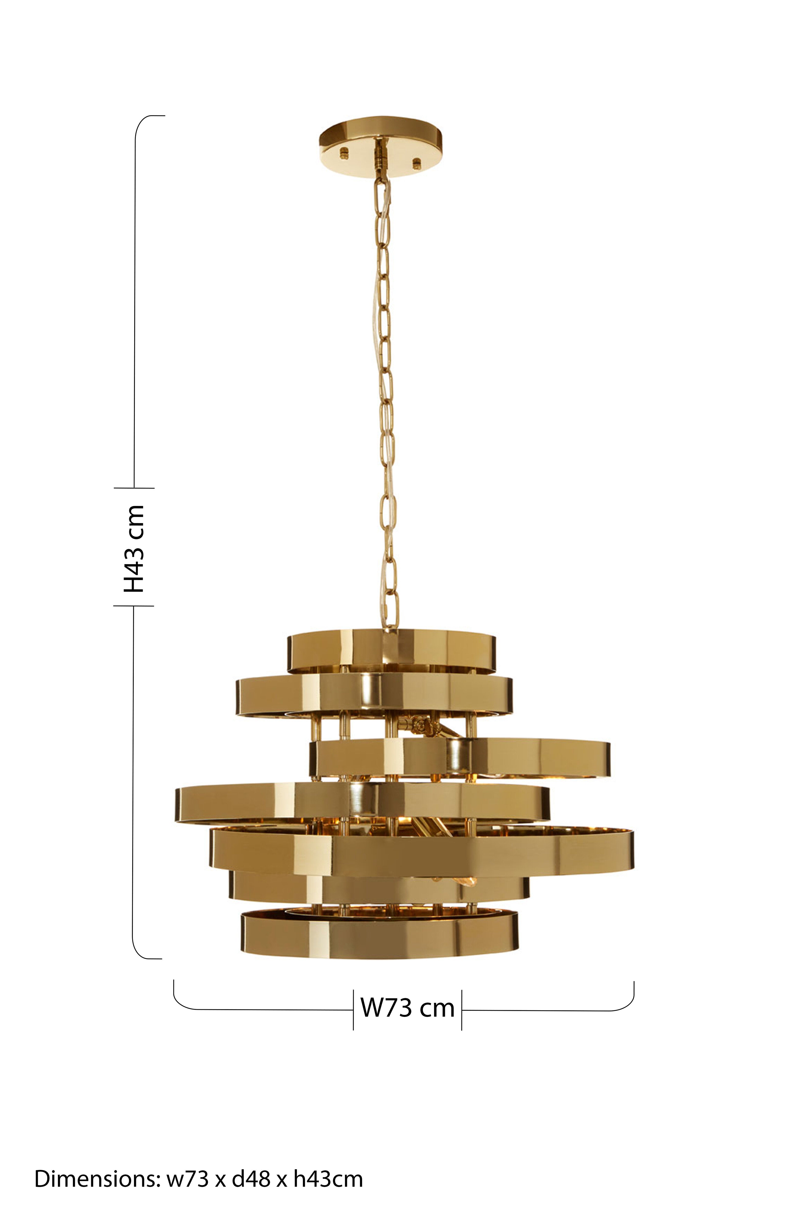 Loma 4 Bulb Gold Finish Pendant Light